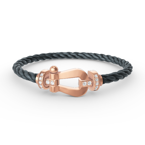 [ECHO ]FORCE LARGE HORSESHOE HALF DIAMOND BRACELET ROSE GOLD