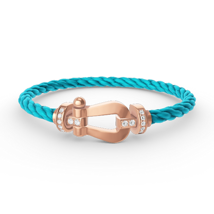 [ECHO ]FORCE LARGE HORSESHOE HALF DIAMOND BRACELET ROSE GOLD
