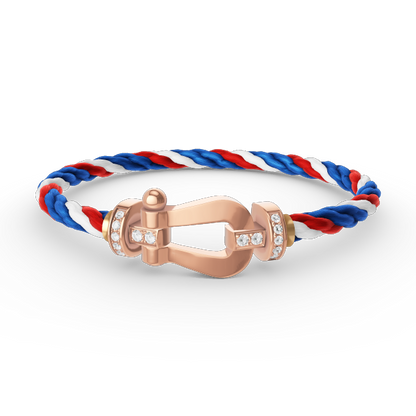 [ECHO ]FORCE LARGE HORSESHOE HALF DIAMOND BRACELET ROSE GOLD