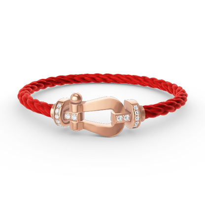 [ECHO ]FORCE LARGE HORSESHOE HALF DIAMOND BRACELET ROSE GOLD