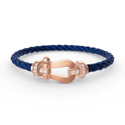 [ECHO ]FORCE LARGE HORSESHOE HALF DIAMOND BRACELET ROSE GOLD