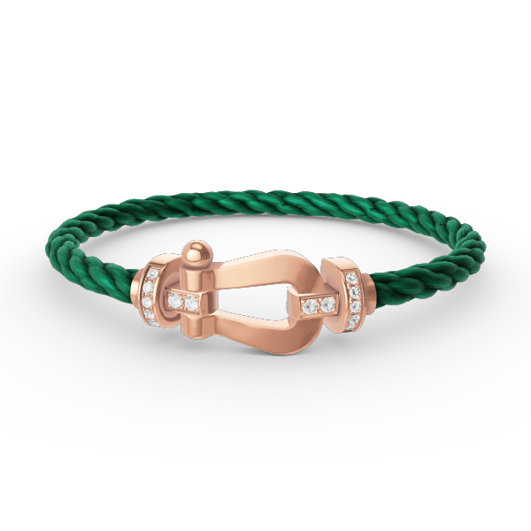 [ECHO ]FORCE LARGE HORSESHOE HALF DIAMOND BRACELET ROSE GOLD