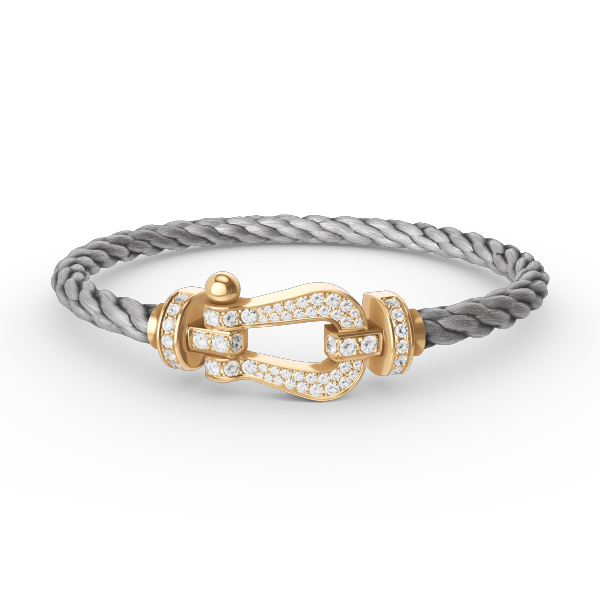[ECHO ]FORCE LARGE HORSESHOE FULL DIAMOND BRACELET GOLD