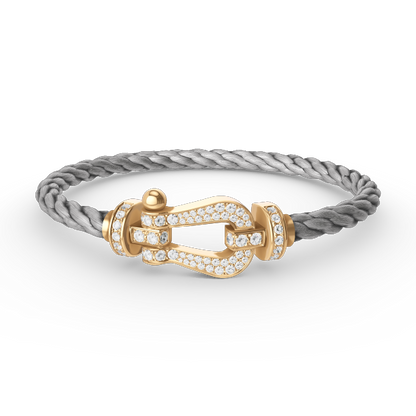 [ECHO ]FORCE LARGE HORSESHOE FULL DIAMOND BRACELET GOLD