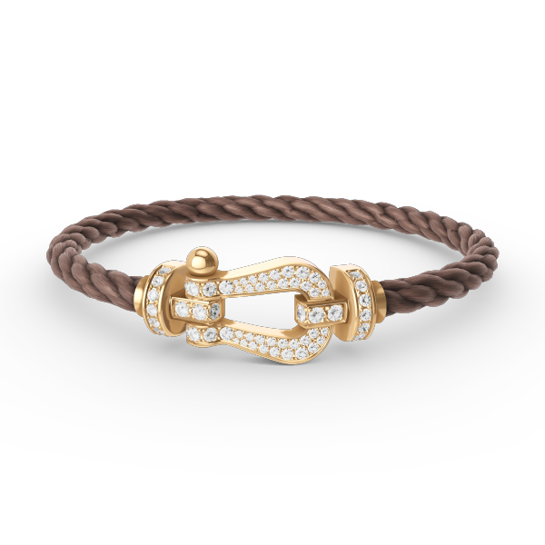[ECHO ]FORCE LARGE HORSESHOE FULL DIAMOND BRACELET GOLD