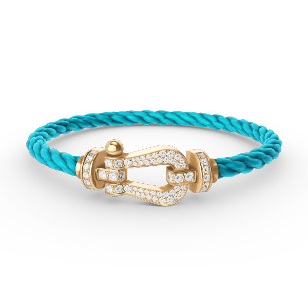 [ECHO ]FORCE LARGE HORSESHOE FULL DIAMOND BRACELET GOLD
