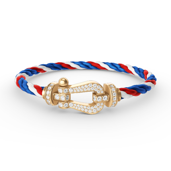 [ECHO ]FORCE LARGE HORSESHOE FULL DIAMOND BRACELET GOLD