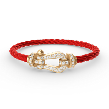 [ECHO ]FORCE LARGE HORSESHOE FULL DIAMOND BRACELET GOLD