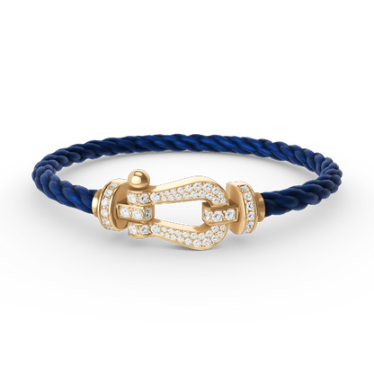 [ECHO ]FORCE LARGE HORSESHOE FULL DIAMOND BRACELET GOLD