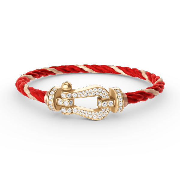 [ECHO ]FORCE LARGE HORSESHOE FULL DIAMOND BRACELET GOLD