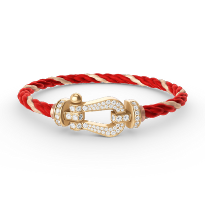 [ECHO ]FORCE LARGE HORSESHOE FULL DIAMOND BRACELET GOLD