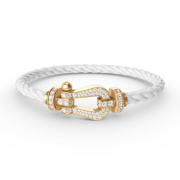 [ECHO ]FORCE LARGE HORSESHOE FULL DIAMOND BRACELET GOLD