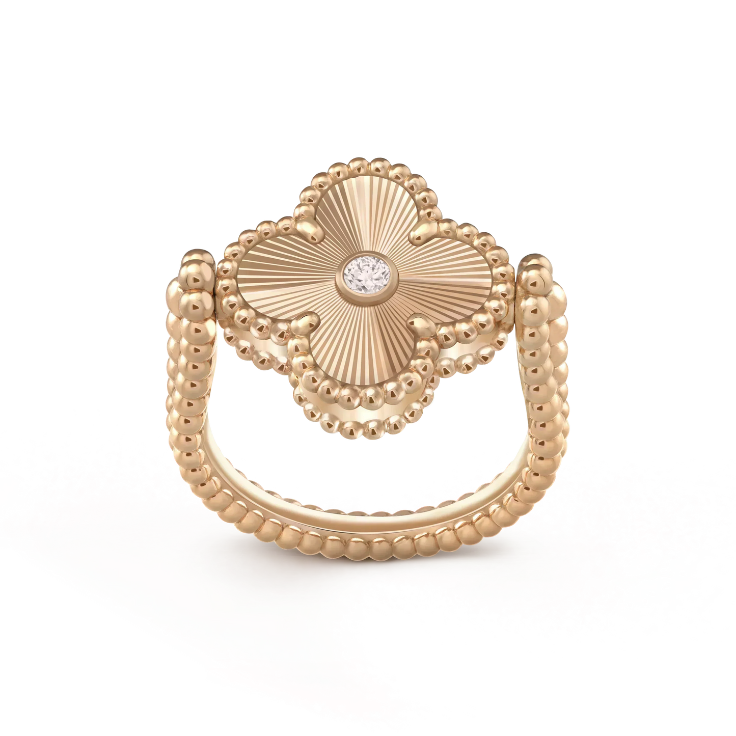 [ECHO ]CLOVER RIVERSIBLE PINK GOLD RING