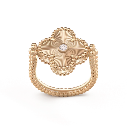 [ECHO ]CLOVER RIVERSIBLE PINK GOLD RING