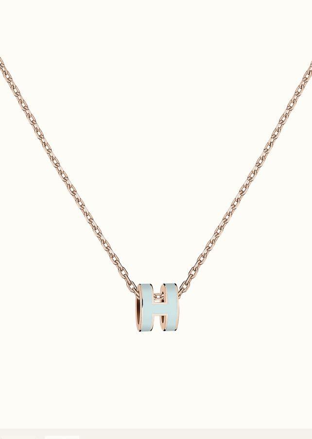 [ECHO ]POP H LIGHT BLUE NECKLACE