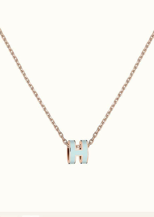 [ECHO ]POP H LIGHT BLUE NECKLACE