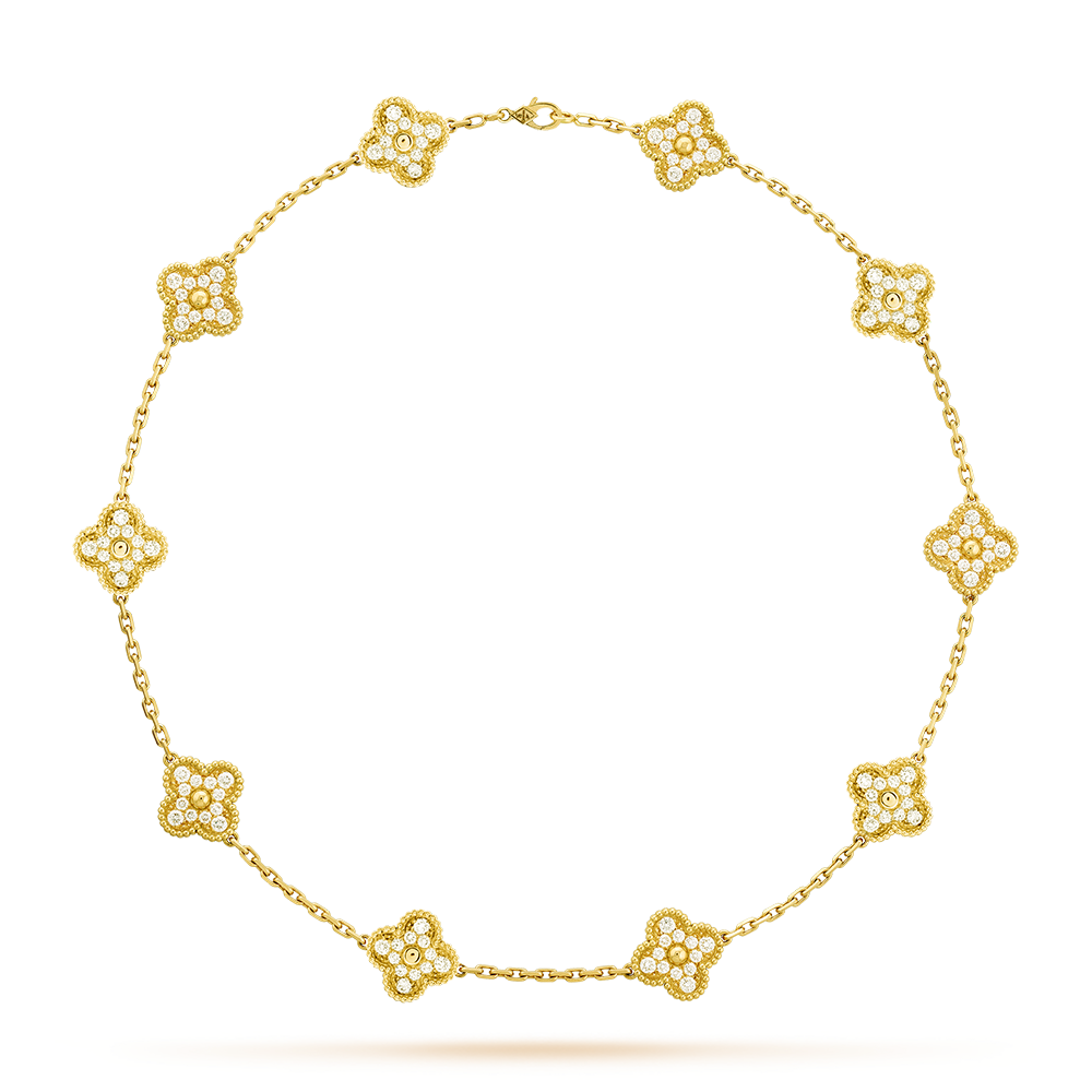 [ECHO ]CLOVER 10 MOTIFS DIAMOND NECKLACE