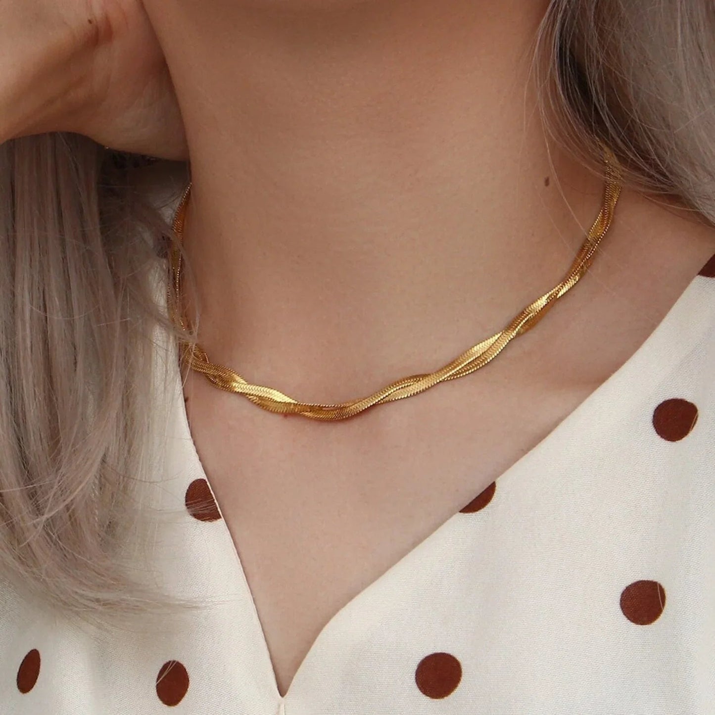 [Echo Fine]Lysa Twisted Chain Necklace