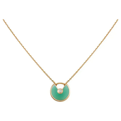 [ECHO ]AMULETTE GOLD MALACHITE NECKLACE