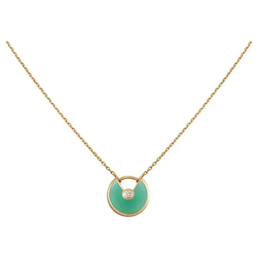 [ECHO ]AMULETTE GOLD MALACHITE NECKLACE