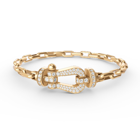 [ECHO ]FORCE LARGE HORSESHOE CLASP  METAL BRACELET