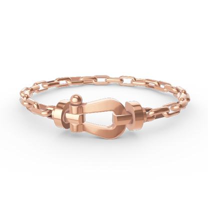 [ECHO ]FORCE LARGE HORSESHOE CLASP  METAL BRACELET
