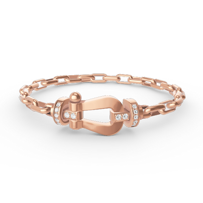 [ECHO ]FORCE LARGE HORSESHOE CLASP  METAL BRACELET