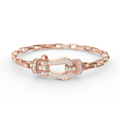 [ECHO ]FORCE LARGE HORSESHOE CLASP  METAL BRACELET