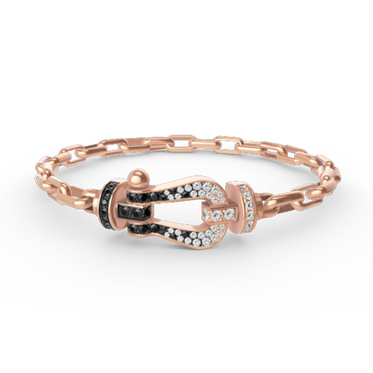 [ECHO ]FORCE LARGE HORSESHOE CLASP  METAL BRACELET