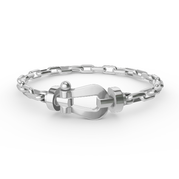 [ECHO ]FORCE LARGE HORSESHOE CLASP  METAL BRACELET