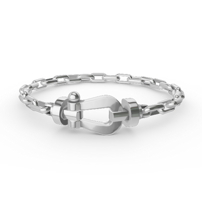 [ECHO ]FORCE LARGE HORSESHOE CLASP  METAL BRACELET