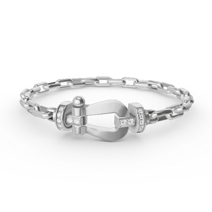 [ECHO ]FORCE LARGE HORSESHOE CLASP  METAL BRACELET