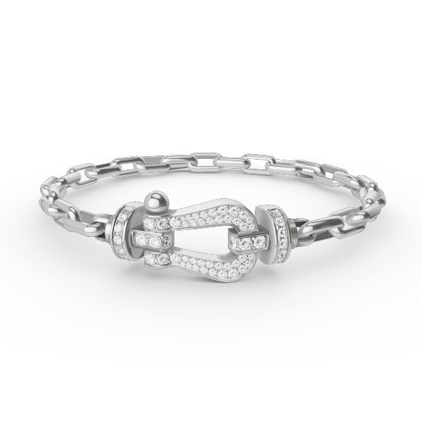 [ECHO ]FORCE LARGE HORSESHOE CLASP  METAL BRACELET