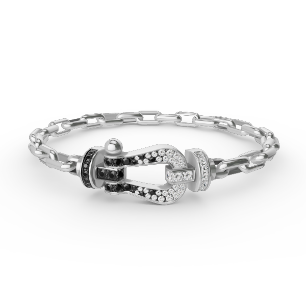 [ECHO ]FORCE LARGE HORSESHOE CLASP  METAL BRACELET