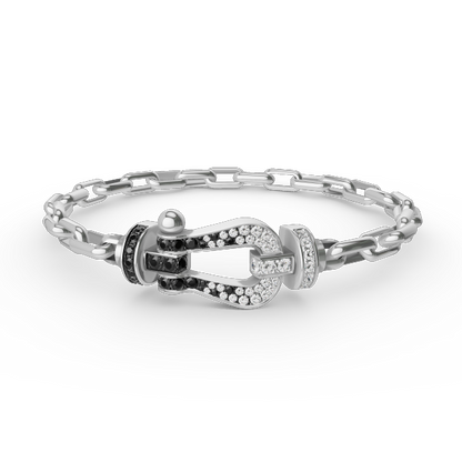 [ECHO ]FORCE LARGE HORSESHOE CLASP  METAL BRACELET