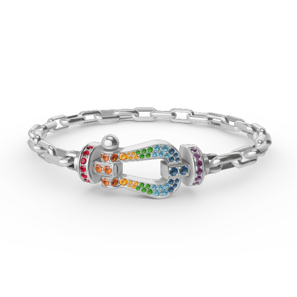 [ECHO ]FORCE LARGE HORSESHOE CLASP  METAL BRACELET