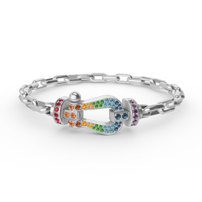 [ECHO ]FORCE LARGE HORSESHOE CLASP  METAL BRACELET