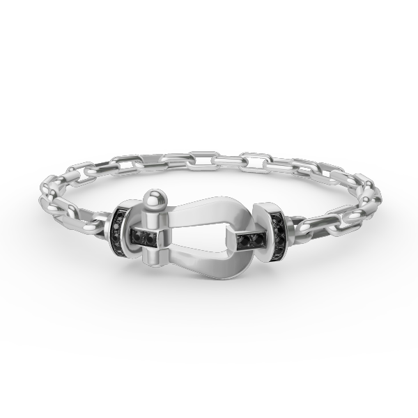 [ECHO ]FORCE LARGE HORSESHOE CLASP  METAL BRACELET