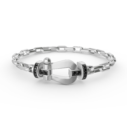 [ECHO ]FORCE LARGE HORSESHOE CLASP  METAL BRACELET