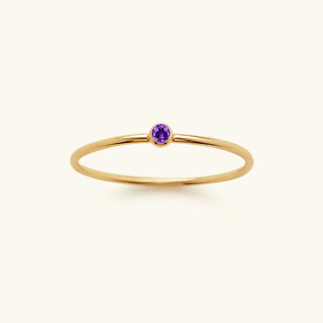 [Echo Fine]Amelia Birthstone Stacker Ring