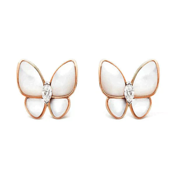[ECHO ]BUTTERFLY MOP DIAMOND EARRINGS
