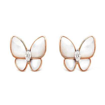 [ECHO ]BUTTERFLY MOP DIAMOND EARRINGS