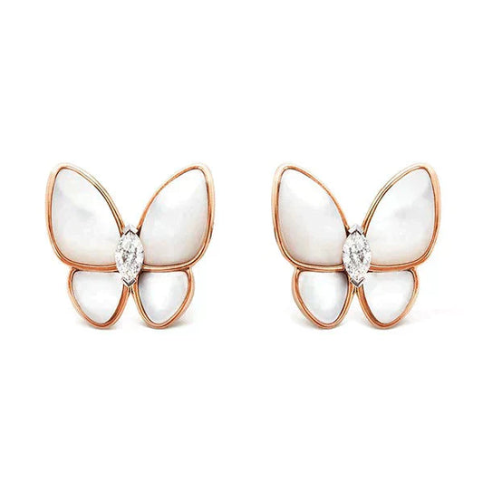 [ECHO ]BUTTERFLY MOP DIAMOND EARRINGS