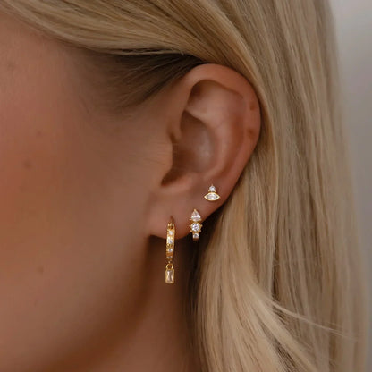 [Echo Fine]Cassidy Diamond Hoops