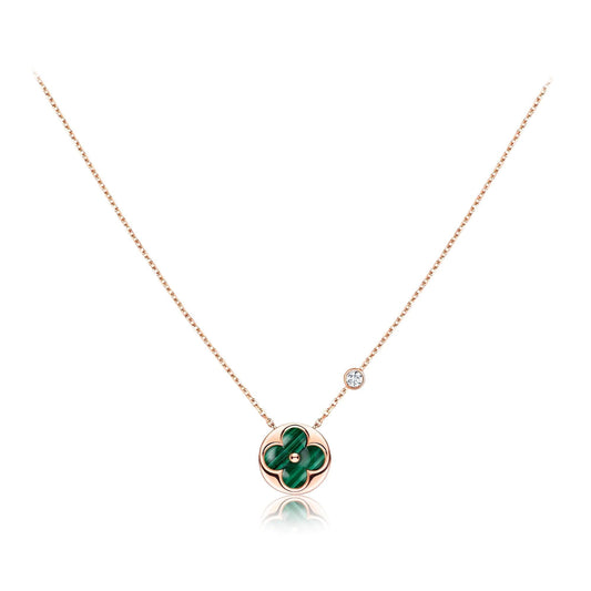 [ECHO ]SUN PEDANT PINK GOLD 1 DIAMOND NECKLACE