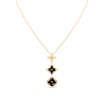 [ECHO ]STAR AND SUN ONYX PINK GOLD NECKLACE