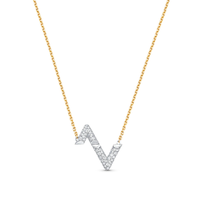 [ECHO ]VOLT SILVER DIAMOND PEDANT NECKLACE