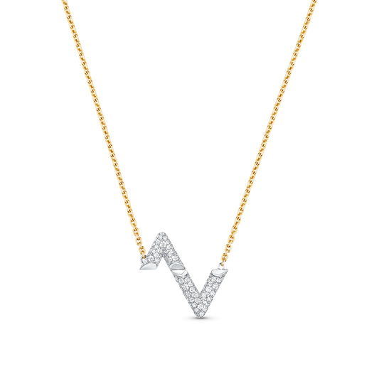[ECHO ]VOLT SILVER DIAMOND PEDANT NECKLACE