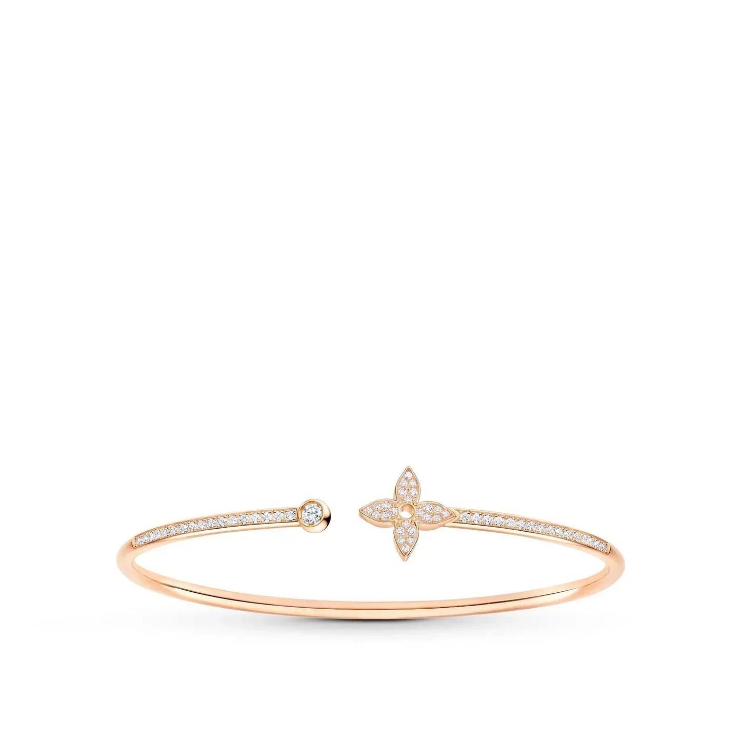 [ECHO ]IDYLLE PINK GOLD OPEN BRACELET DIAMOND PAVED