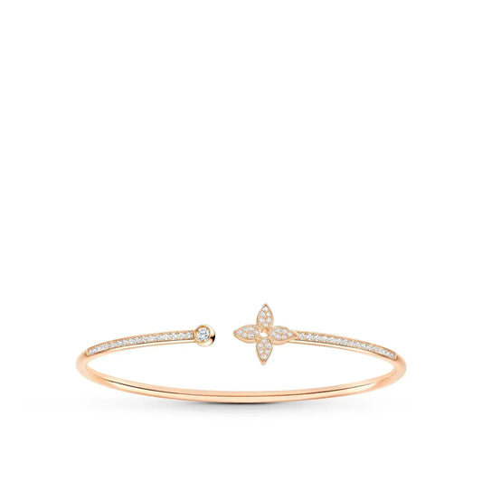 [ECHO ]IDYLLE PINK GOLD OPEN BRACELET DIAMOND PAVED